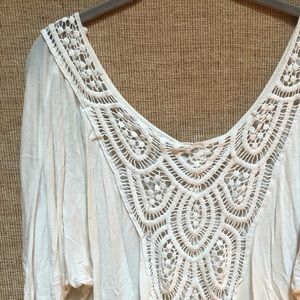 White Crochet Top